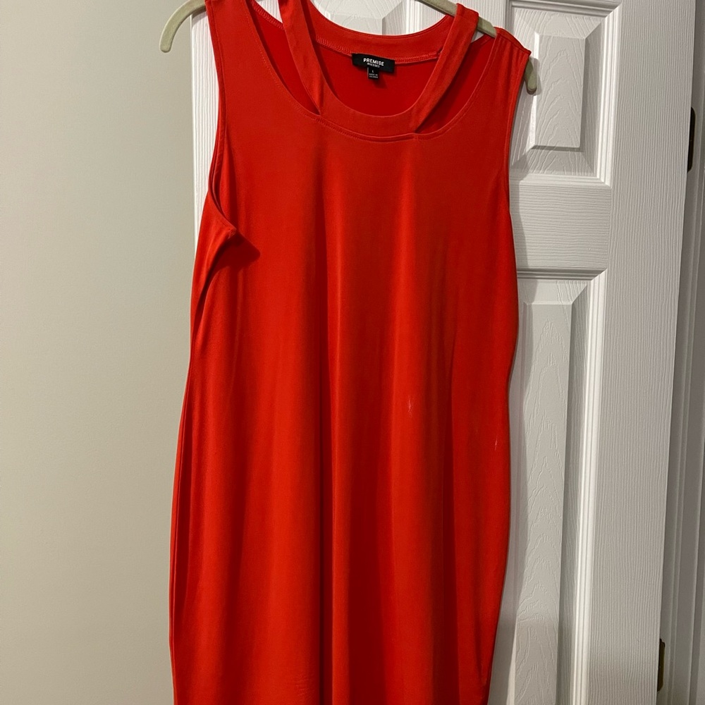 Orange cut out dress